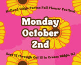 Fall Flower Festival - Monday 10/2